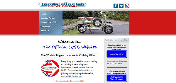 LambrettaClubScreenshot